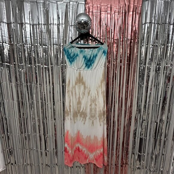 ARDENE Tune Dress Women Size Extra Large XL Green White Brown Orange Multicolor - Picture 2 of 8